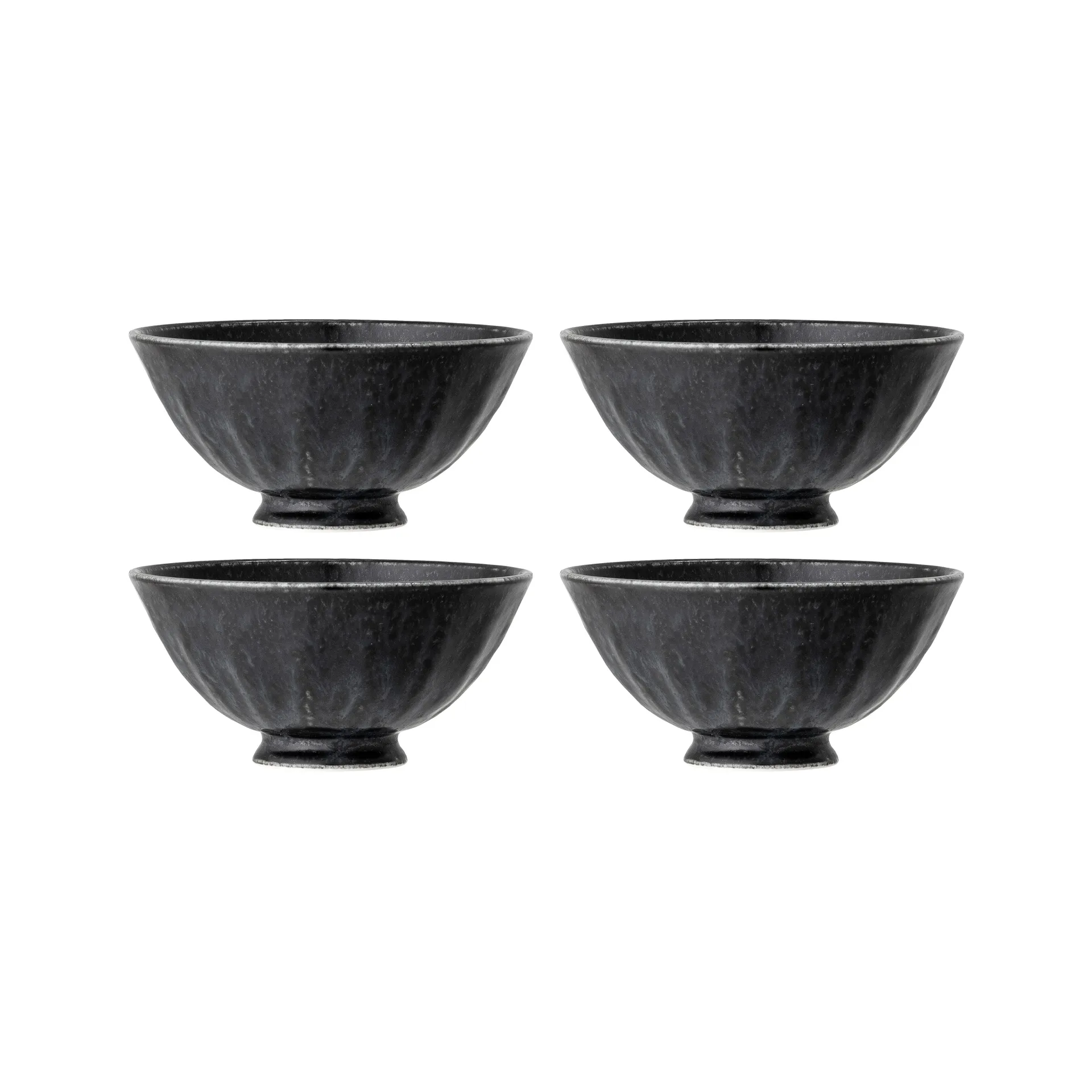 Bol Yoko 13,5 cm Lot de 4, Noir Bloomingville