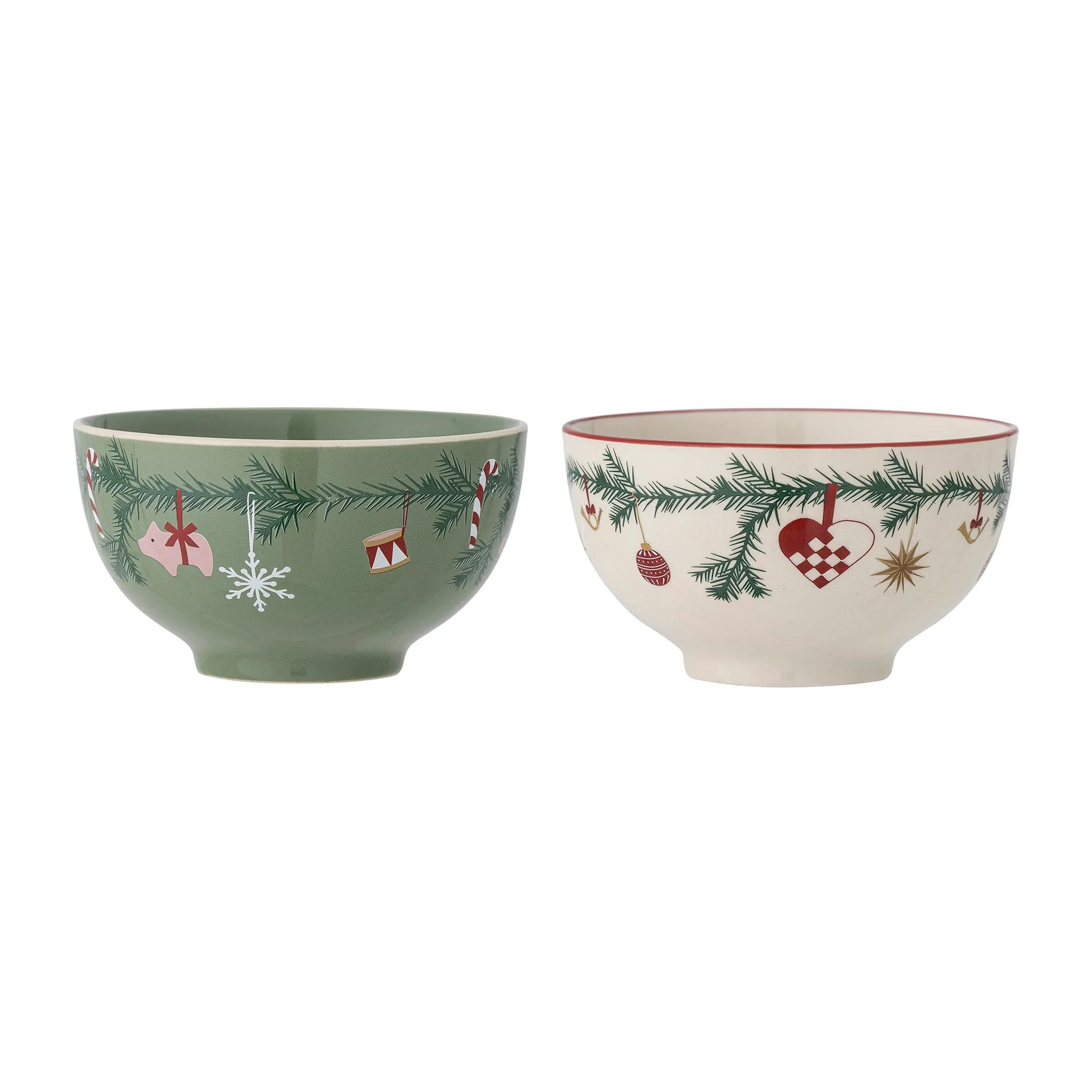 Bol Yule Lot de 2, Green Bloomingville