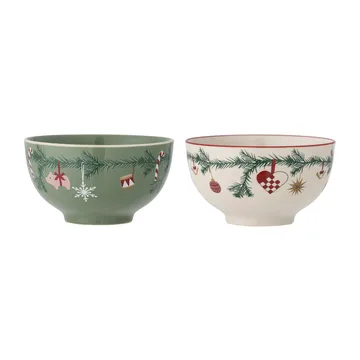 Bol Yule Lot de 2 - Green - Bloomingville