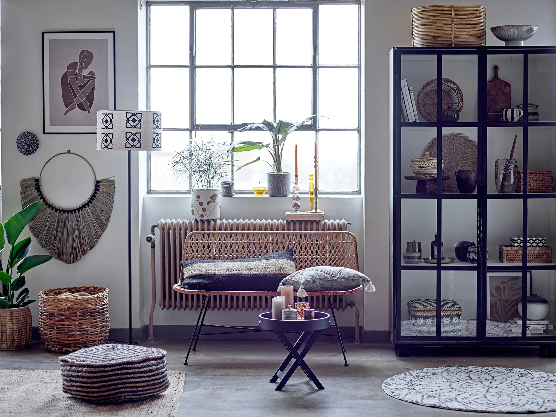 Bougeoir Dara 27 cm, Jaune Bloomingville