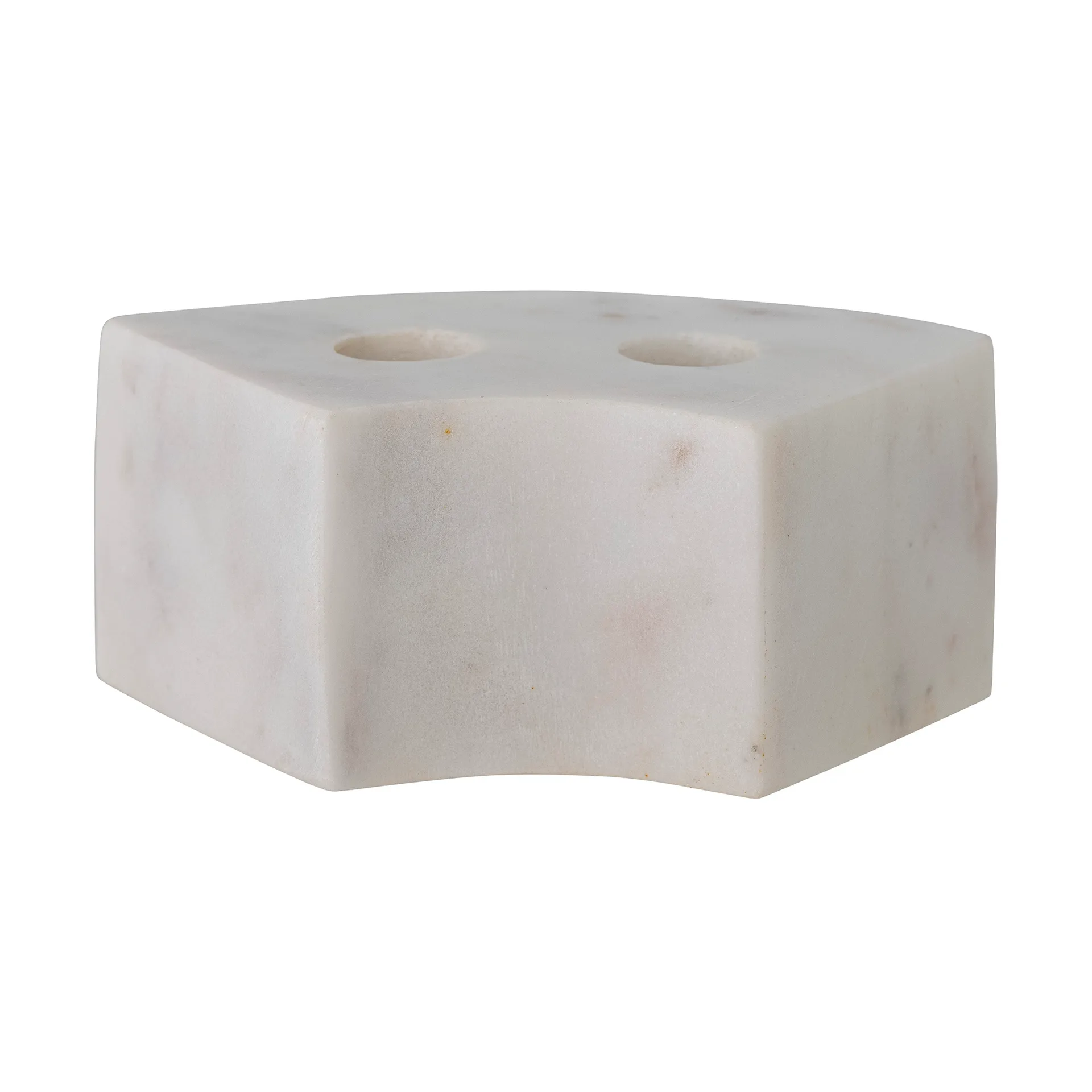 Bougeoir Florida 14,5x6x7,5 cm, White marble Bloomingville