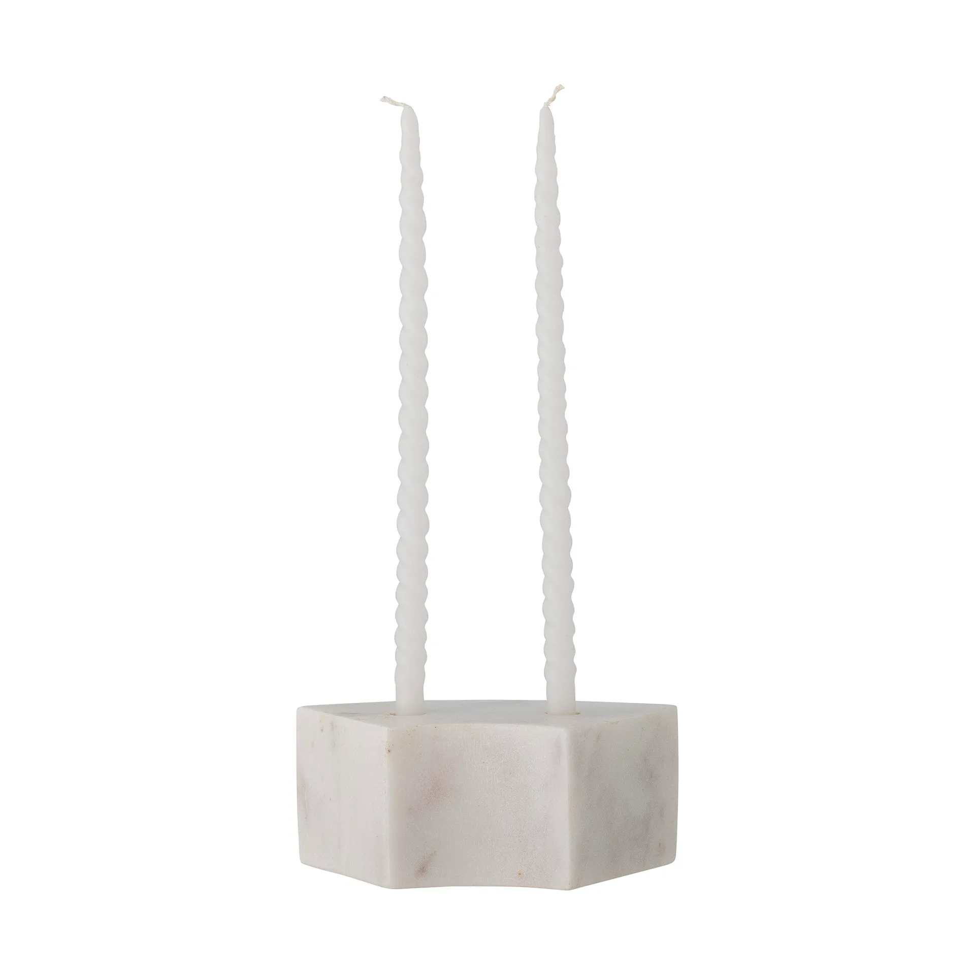 Bougeoir Florida 14,5x6x7,5 cm, White marble Bloomingville