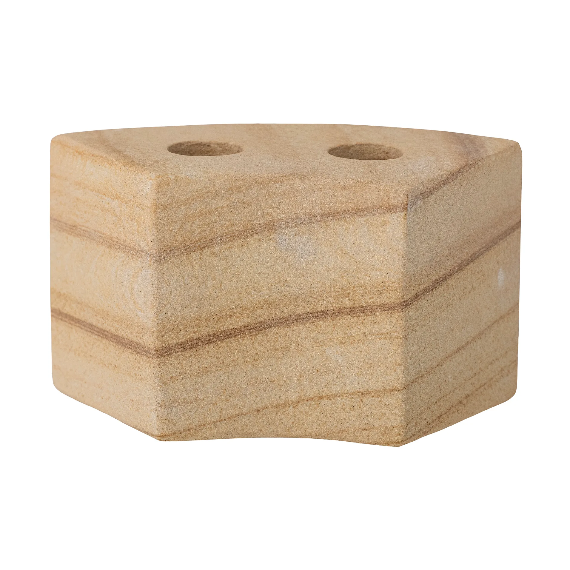 Bougeoir Florida 14,5x8x7,5 cm, Natural sandstone Bloomingville