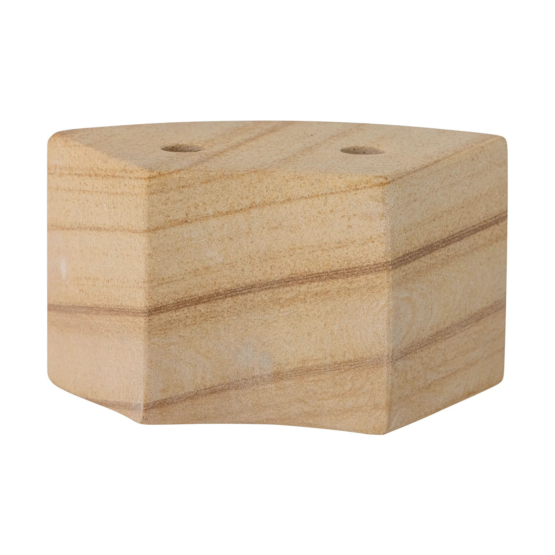 Bougeoir Florida 14,5x8x7,5 cm, Natural sandstone Bloomingville