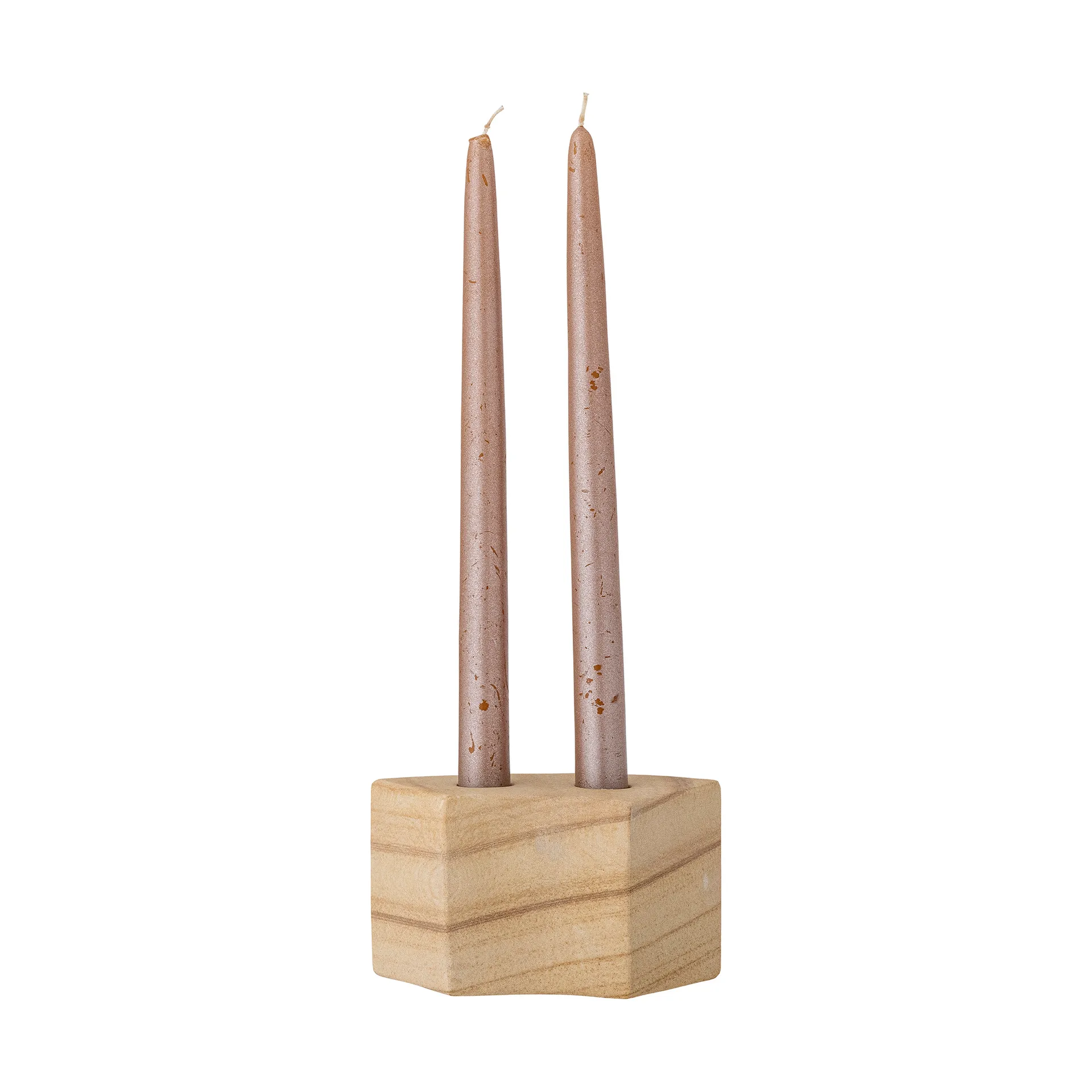Bougeoir Florida 14,5x8x7,5 cm, Natural sandstone Bloomingville