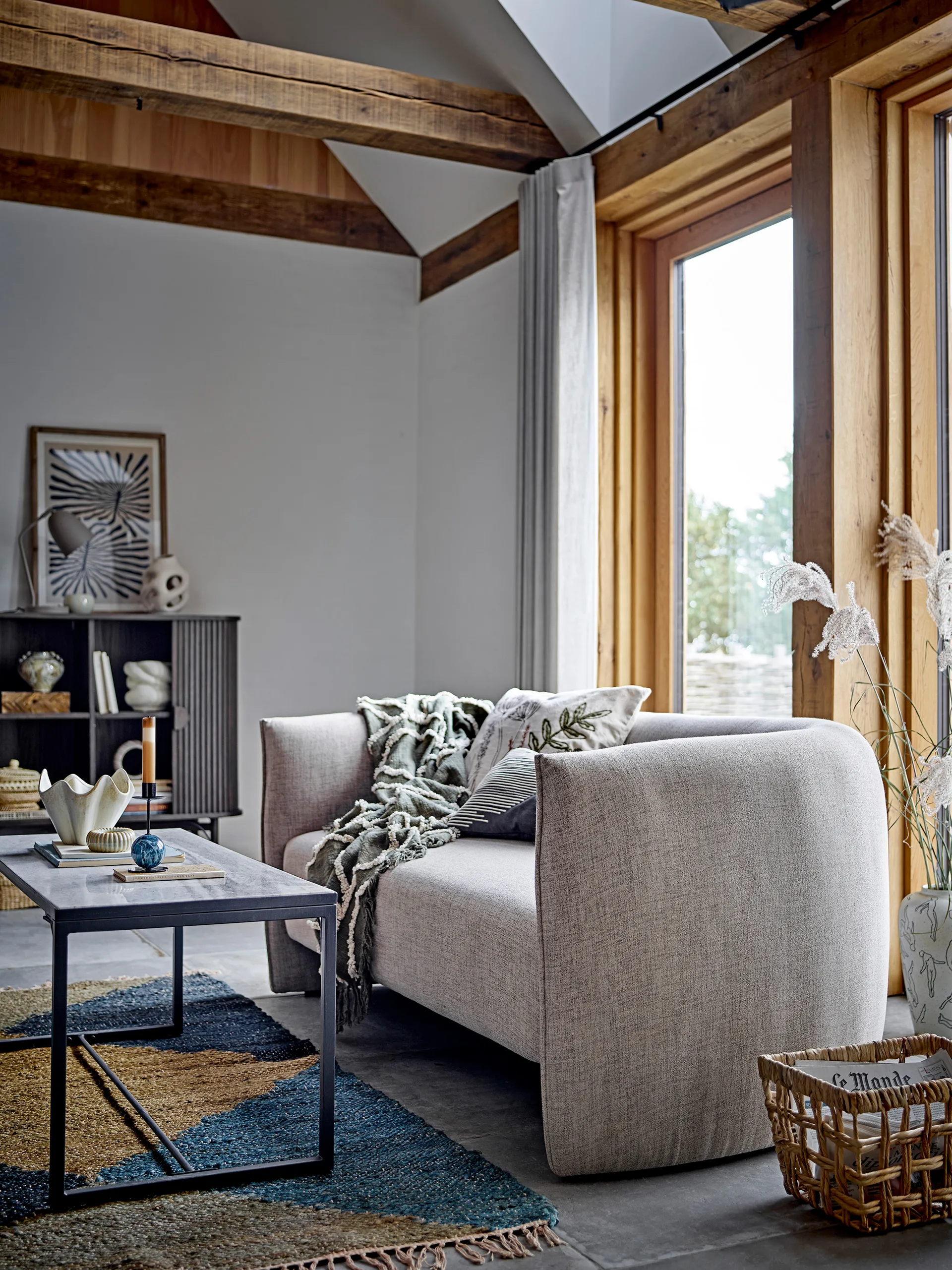 Bougeoir Jayda Ø7x15 cm, Blue-iron Bloomingville