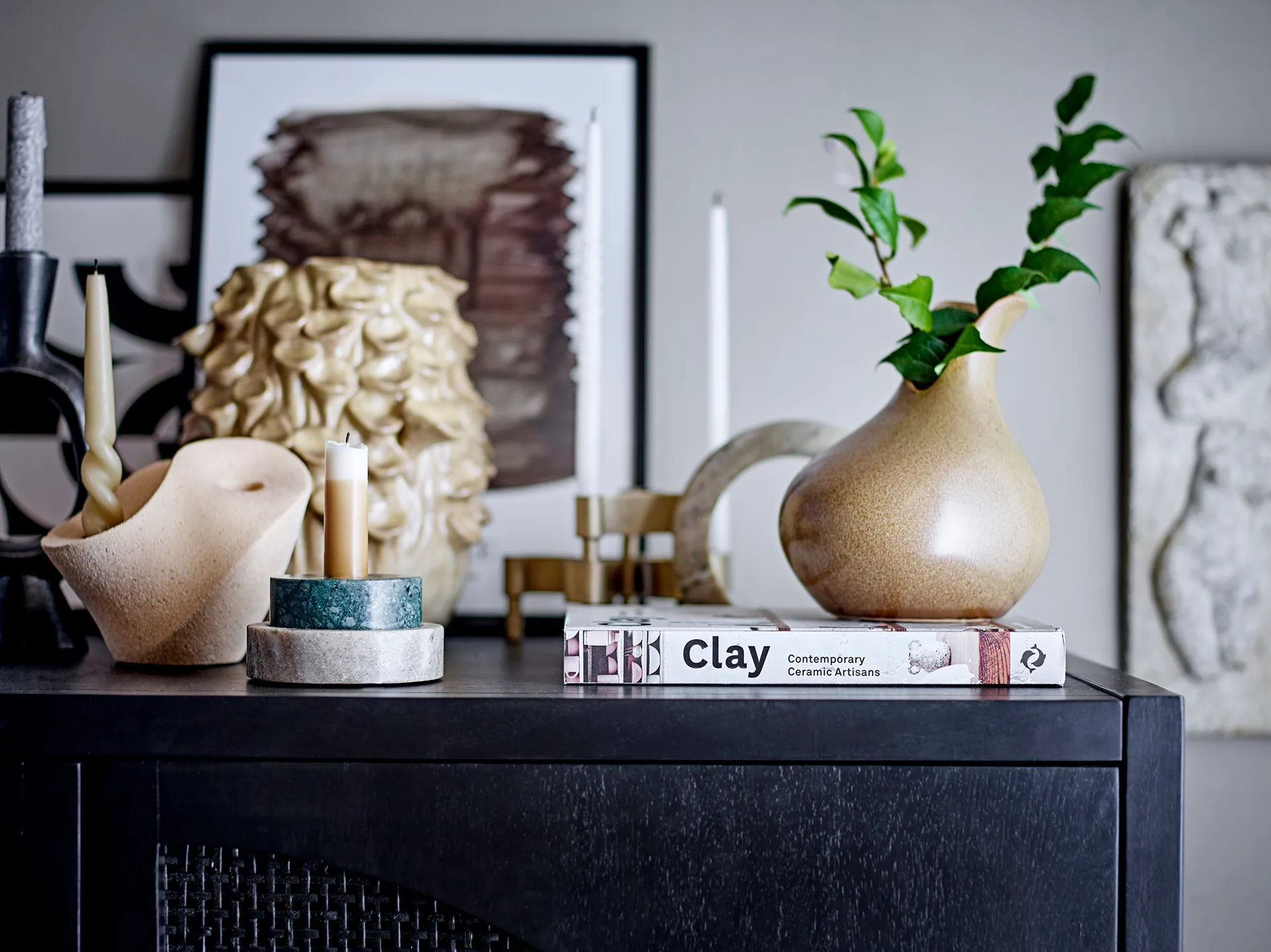 Bougeoir Kenja, Laiton Bloomingville