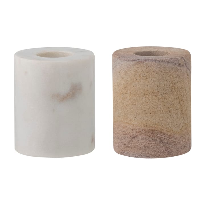 Bougeoir Lavina 2 pièces, Marbre naturel Bloomingville