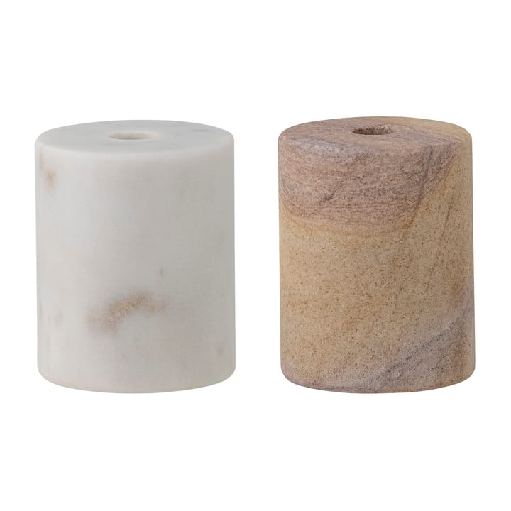 Bougeoir Lavina 2 pièces, Marbre naturel Bloomingville