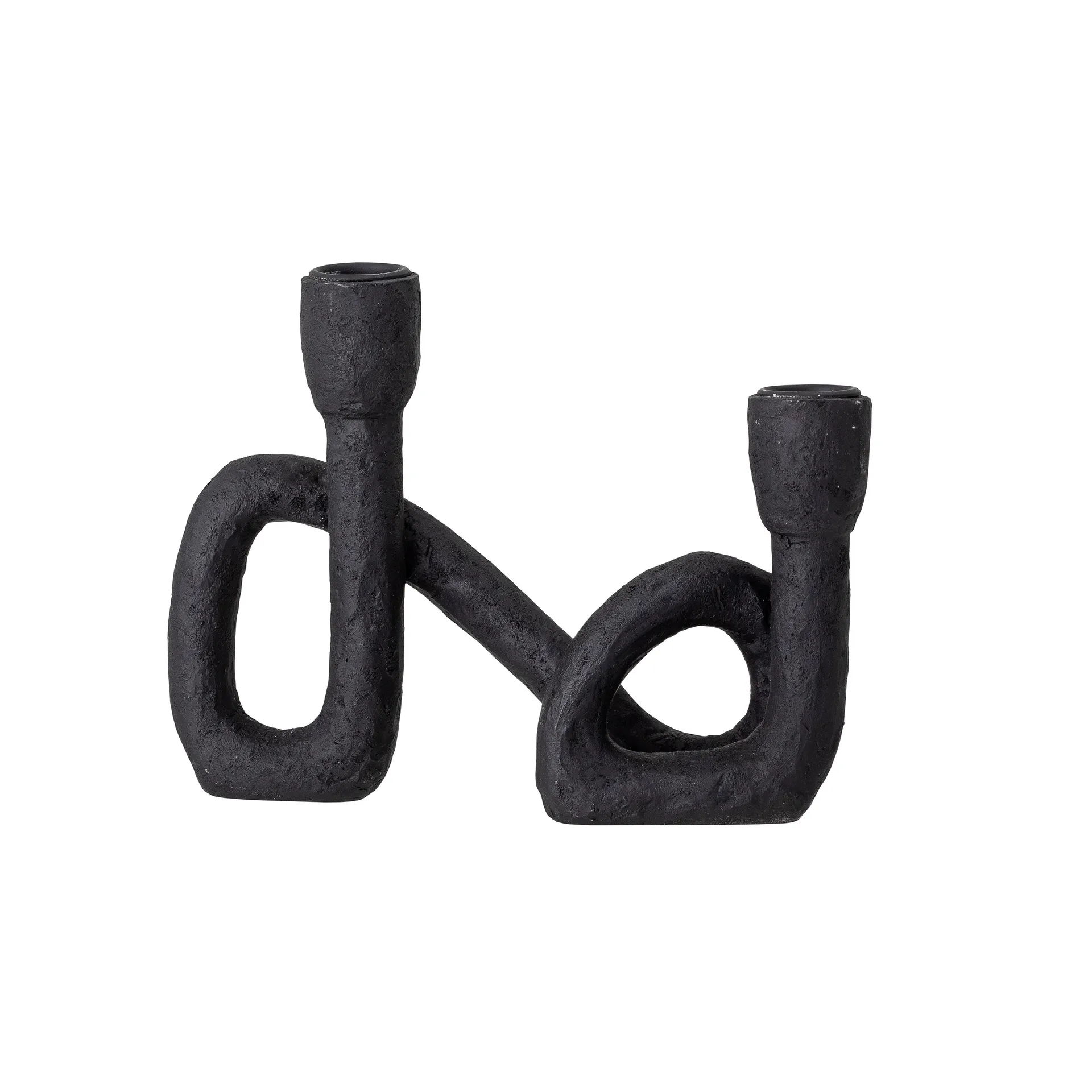 Bougeoir Mashel 16,5 cm, Noir Bloomingville