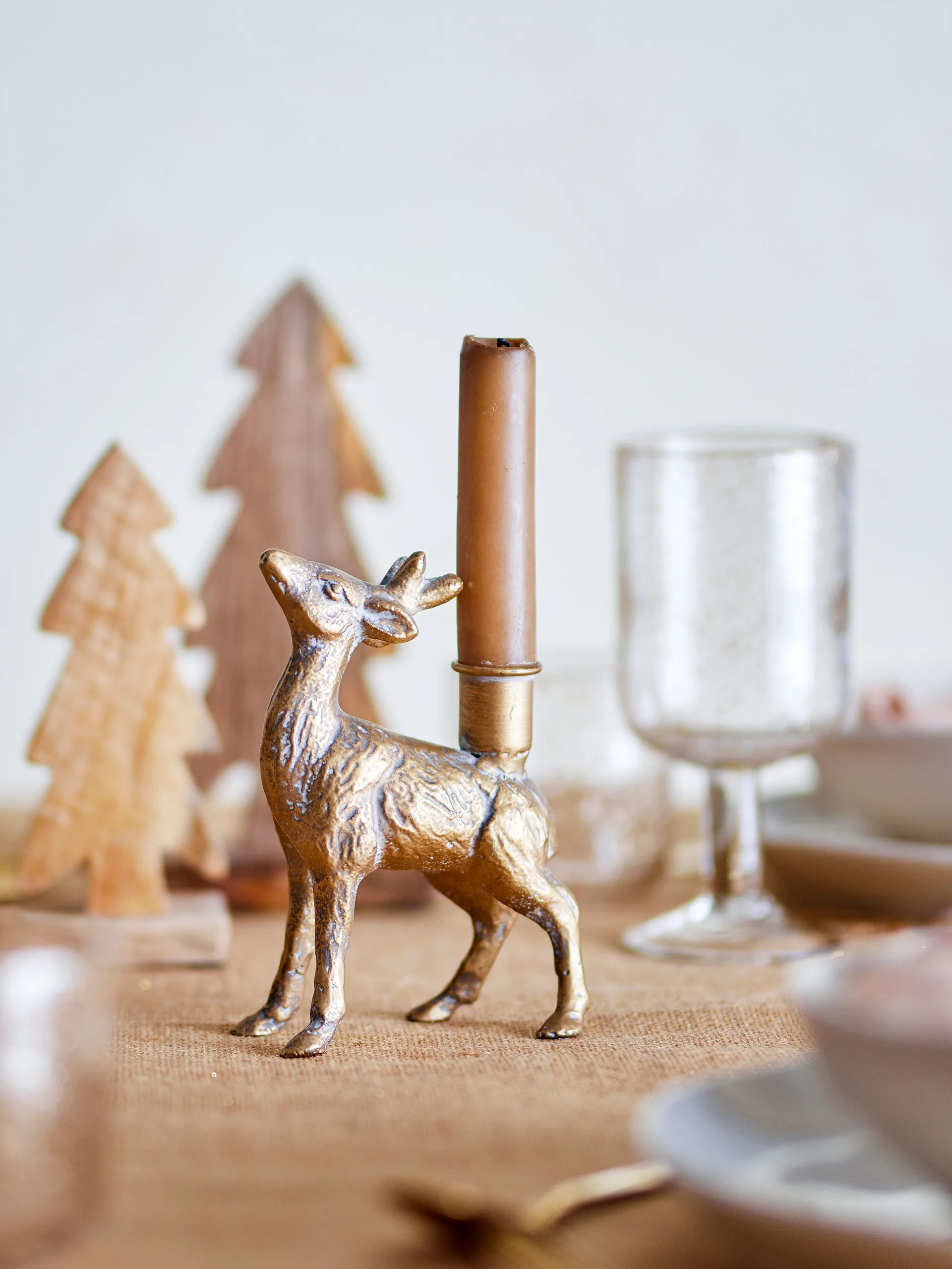 Bougeoir Souris 15 cm, Laiton Bloomingville