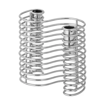 Bougeoir Wavela 15,5x14,5 cm - Argent - Bloomingville