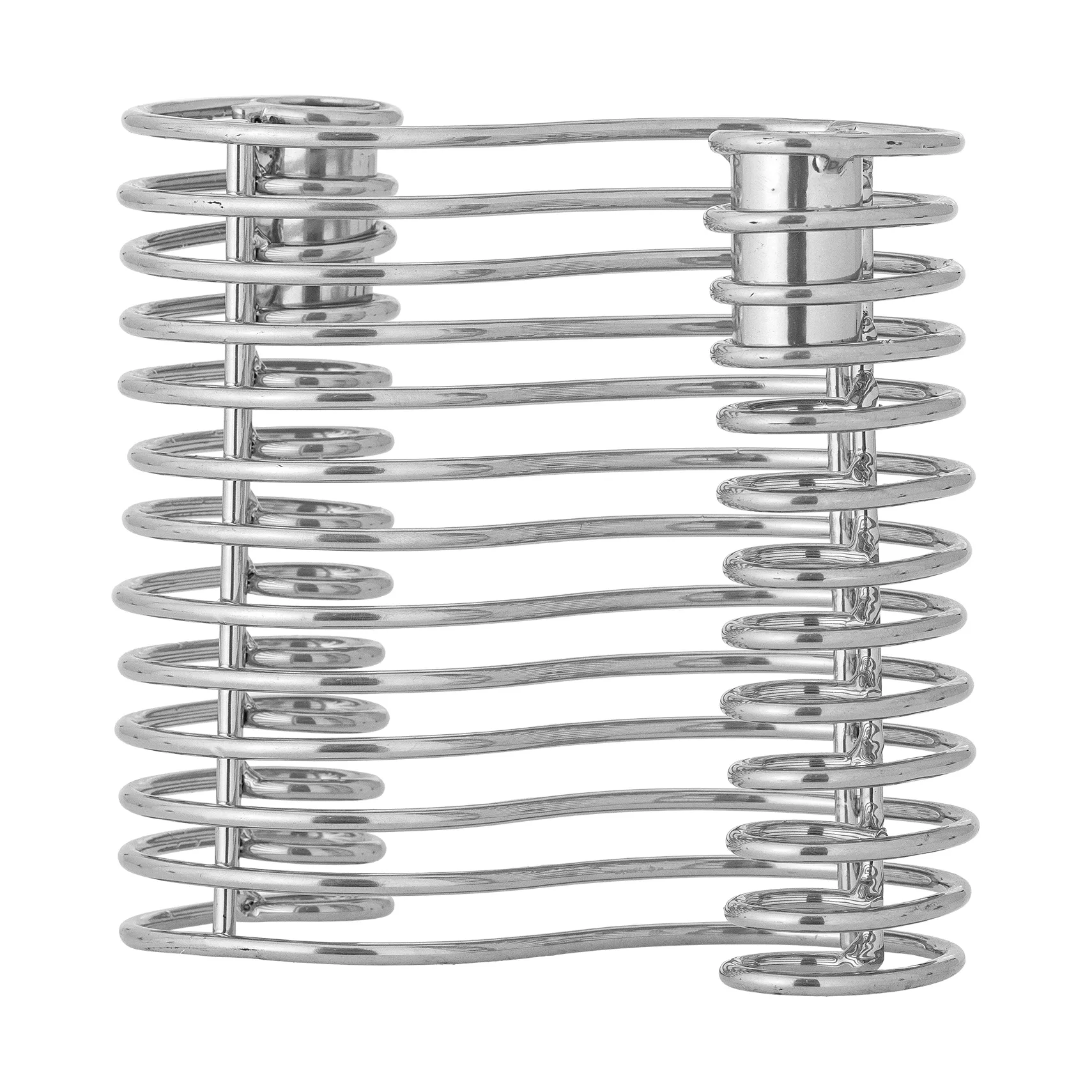 Bougeoir Wavela 15,5x14,5 cm, Argent Bloomingville