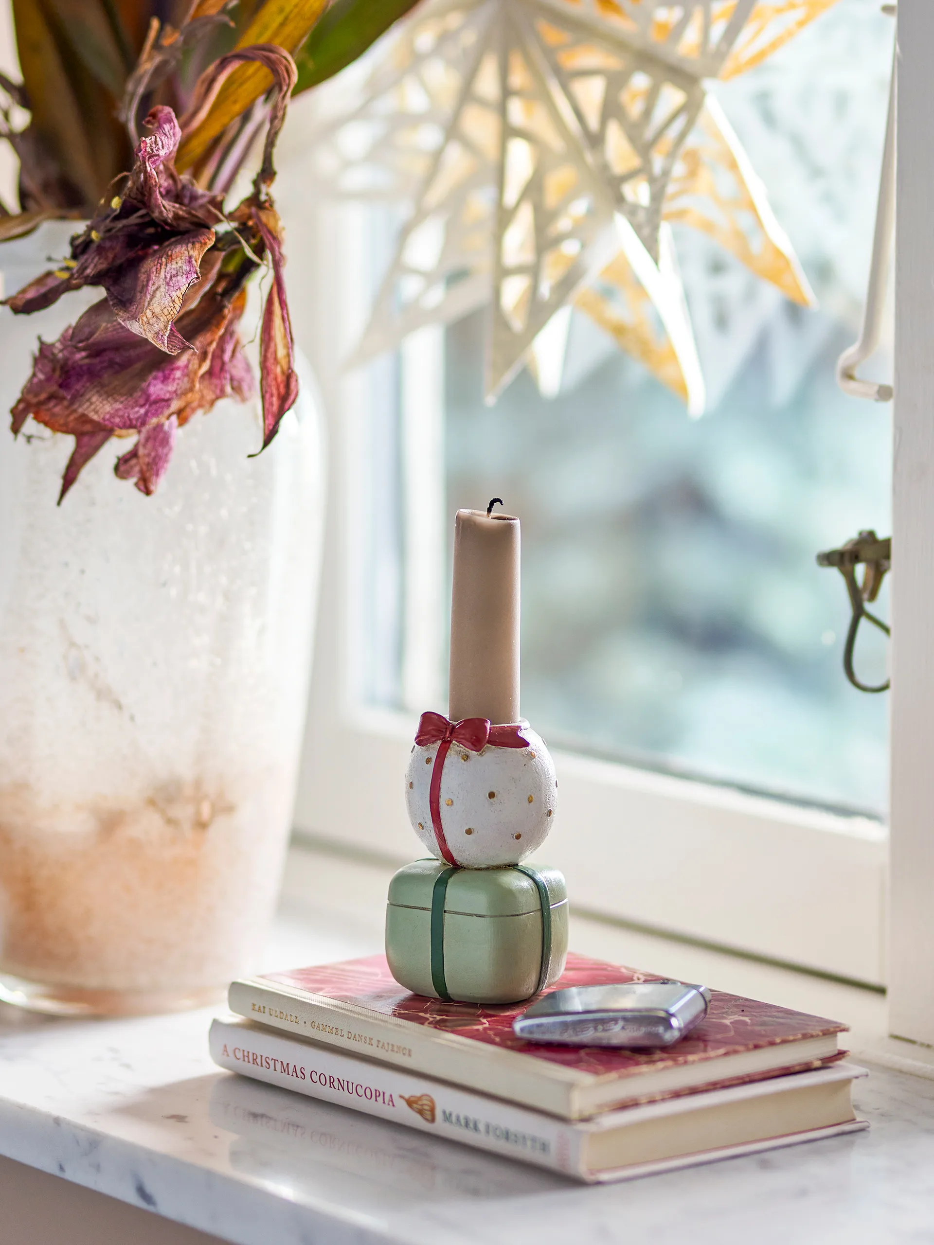 Bougeoir Wish, Blanc-vert Bloomingville