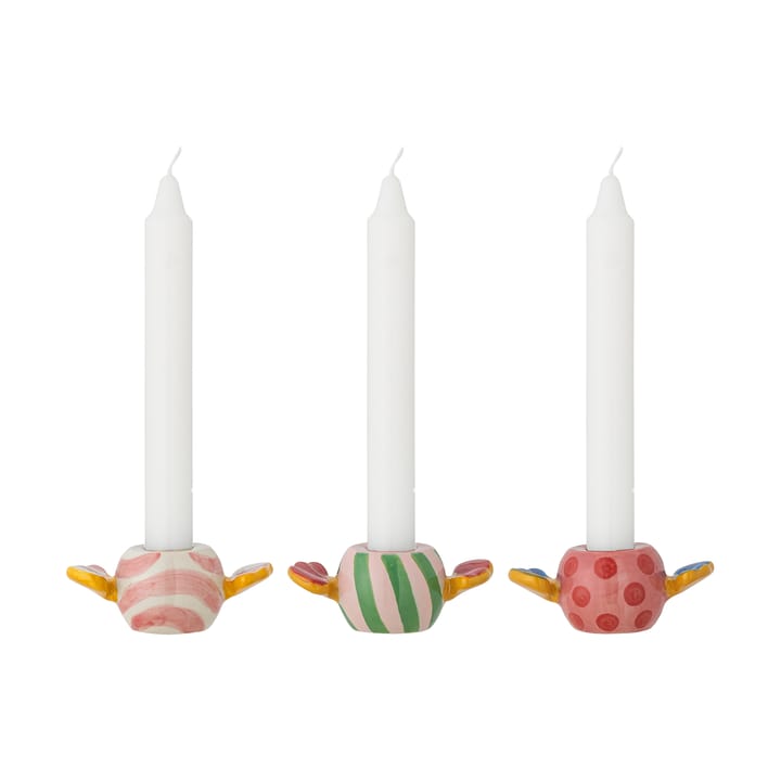 Bougeoirs Caramella, 3 pièces, Rose Bloomingville