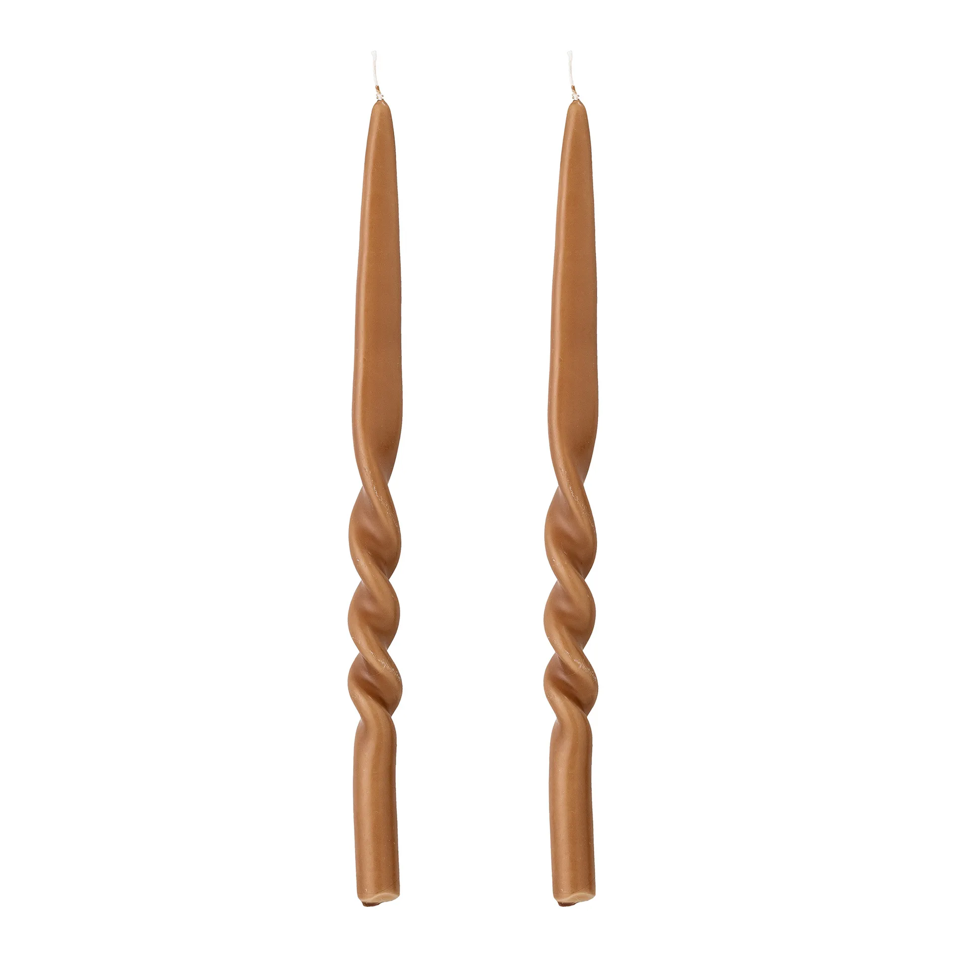Bougie Twist Lot de 2, Marron Bloomingville