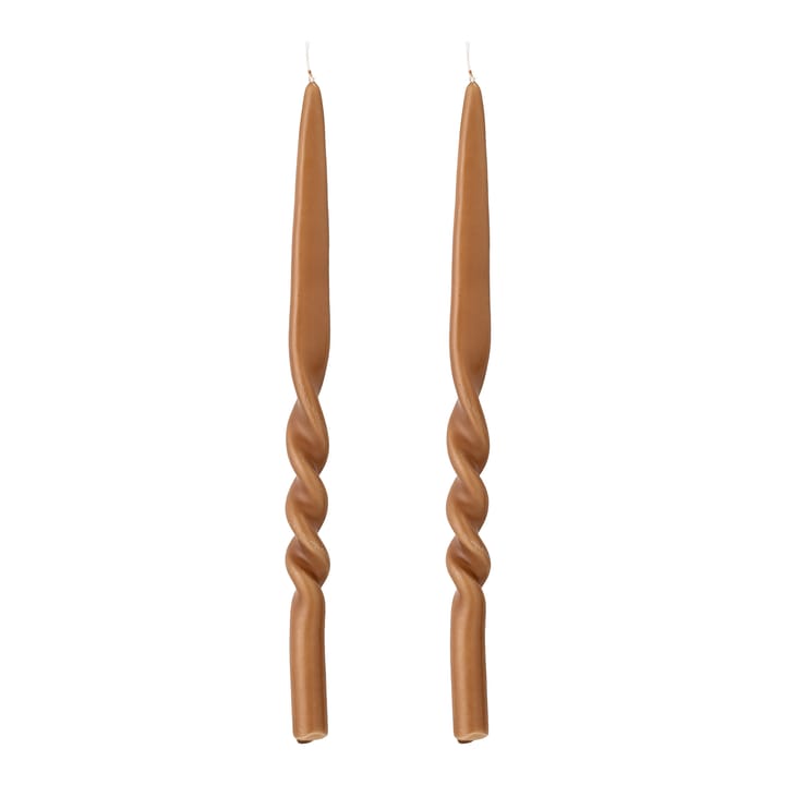 Bougie Twist Lot de 2, Marron Bloomingville