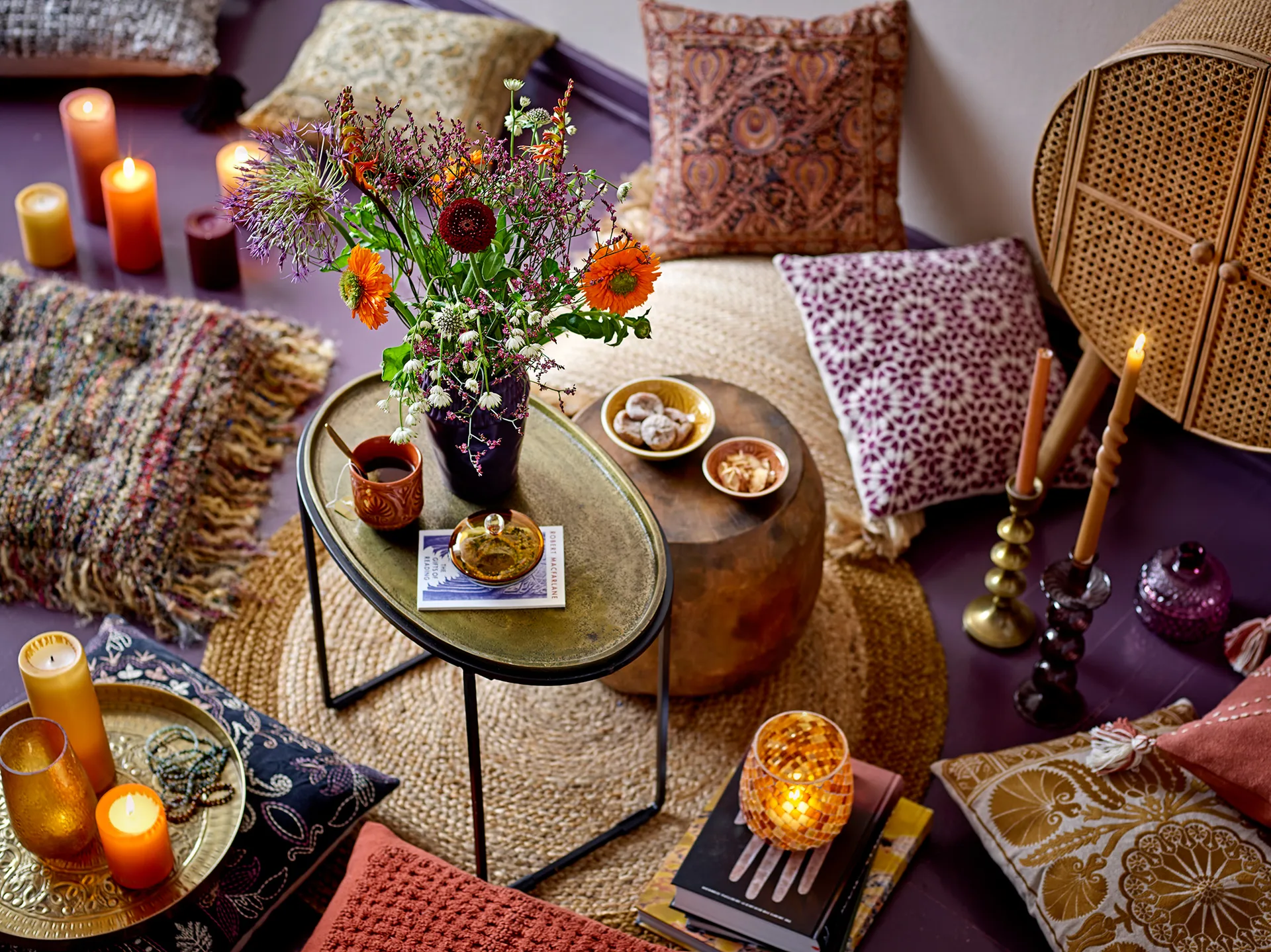 Bougie Twist Lot de 2, Marron Bloomingville