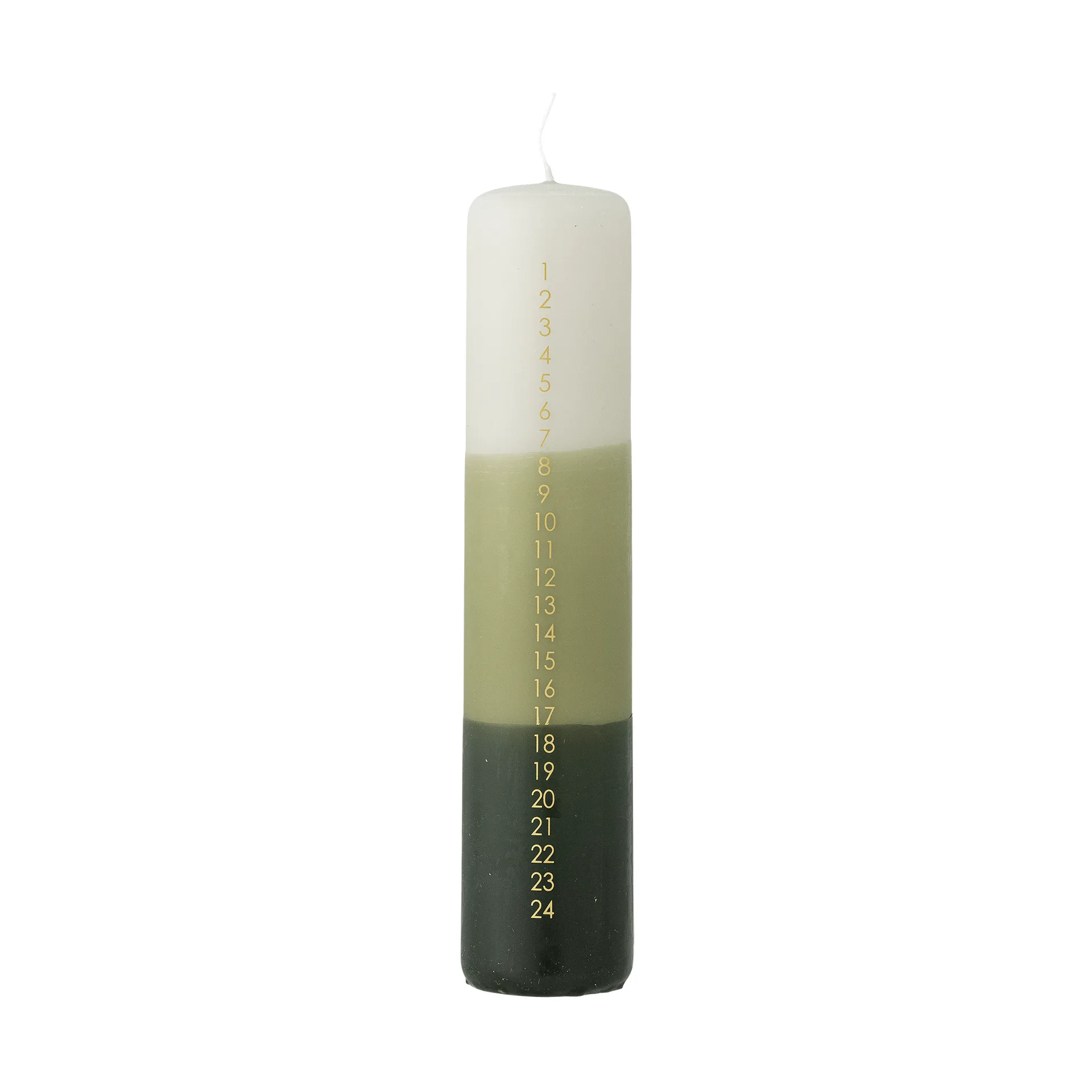 Bougies de l’Avent Dip Dye, Vert, 25 cm Bloomingville