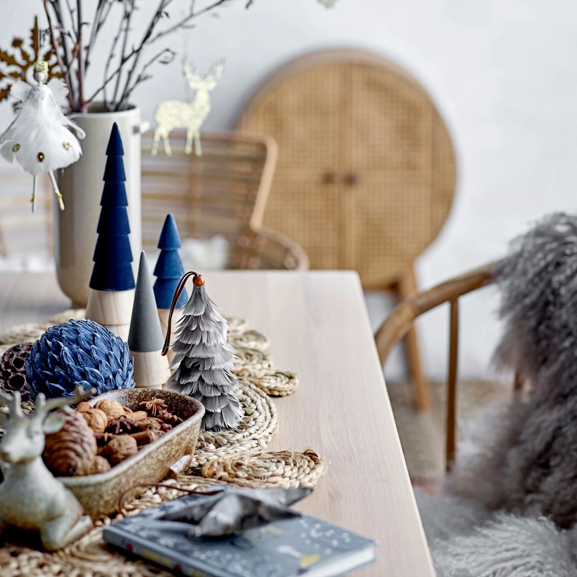 Boule de Noël Ingeborgmaria Ornament, Bleu Bloomingville