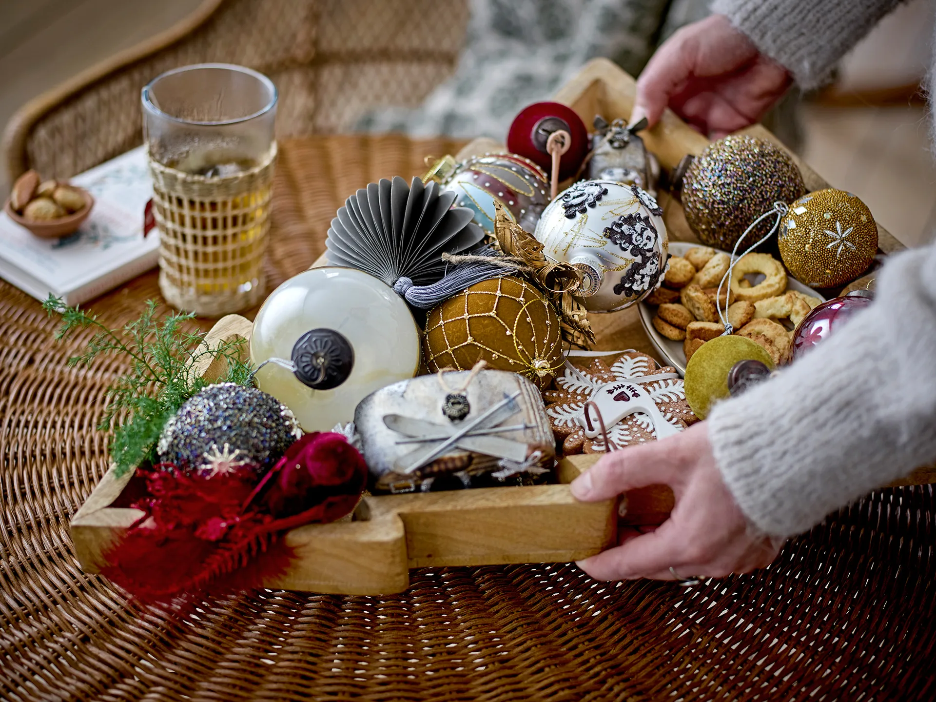 Boule de Noël Loha Ø7 cm 2 Pièces, Doré Bloomingville