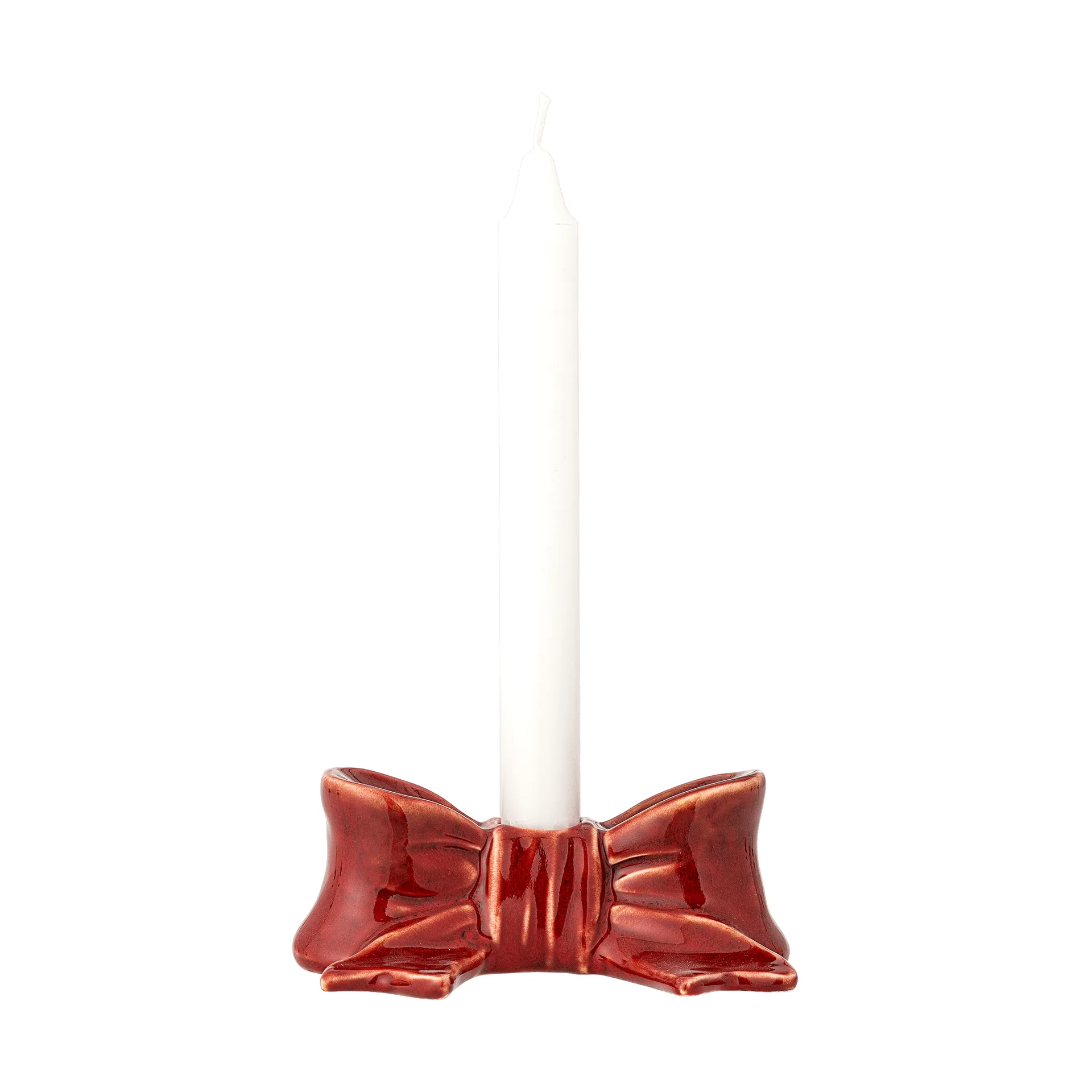 Bow bougeoir, Rouge, 11,5 cm Bloomingville