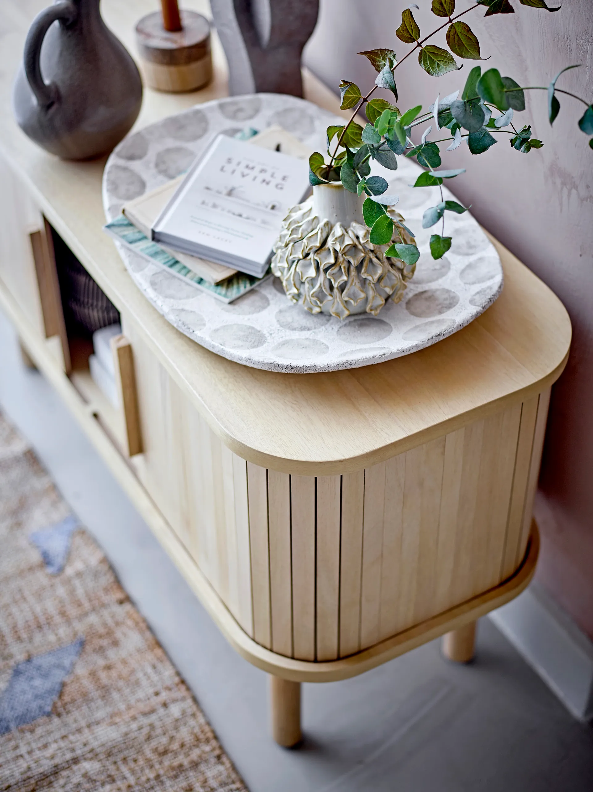 Buffet Lex 90x35x50 cm, Bois d’hévéa Bloomingville