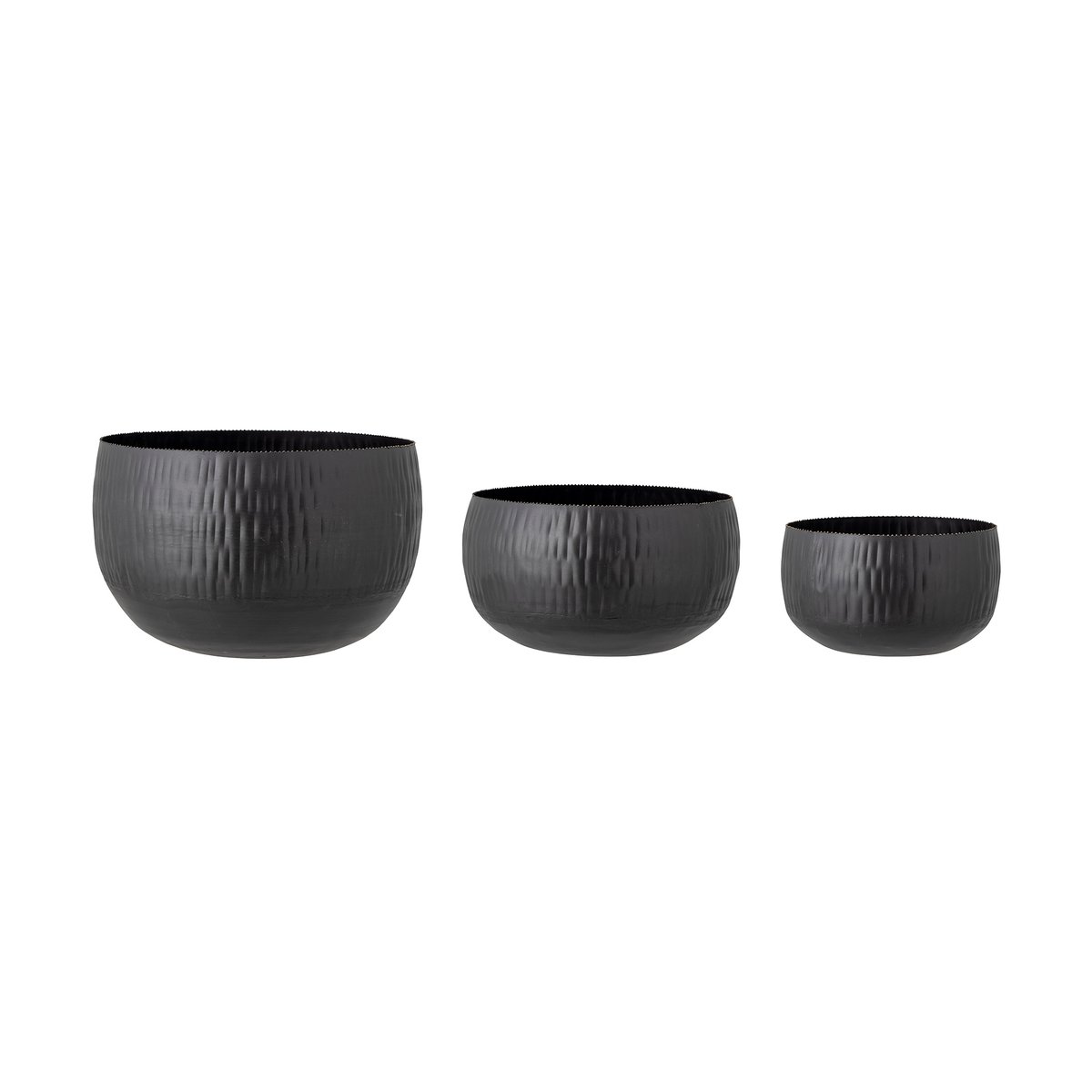 Bloomingville Cache-pot Abisha, lot de 3 Noir | Design Scandinave | Cache-pots | Noir