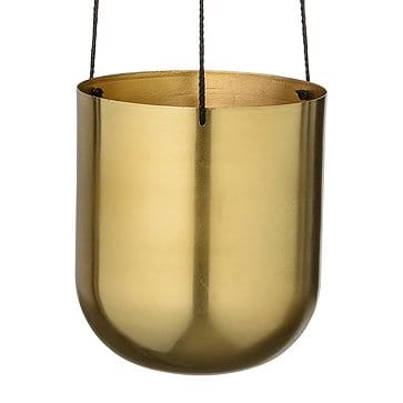 Cache-pot suspendu Bloomingville Ø13.5 cm, laiton Bloomingville