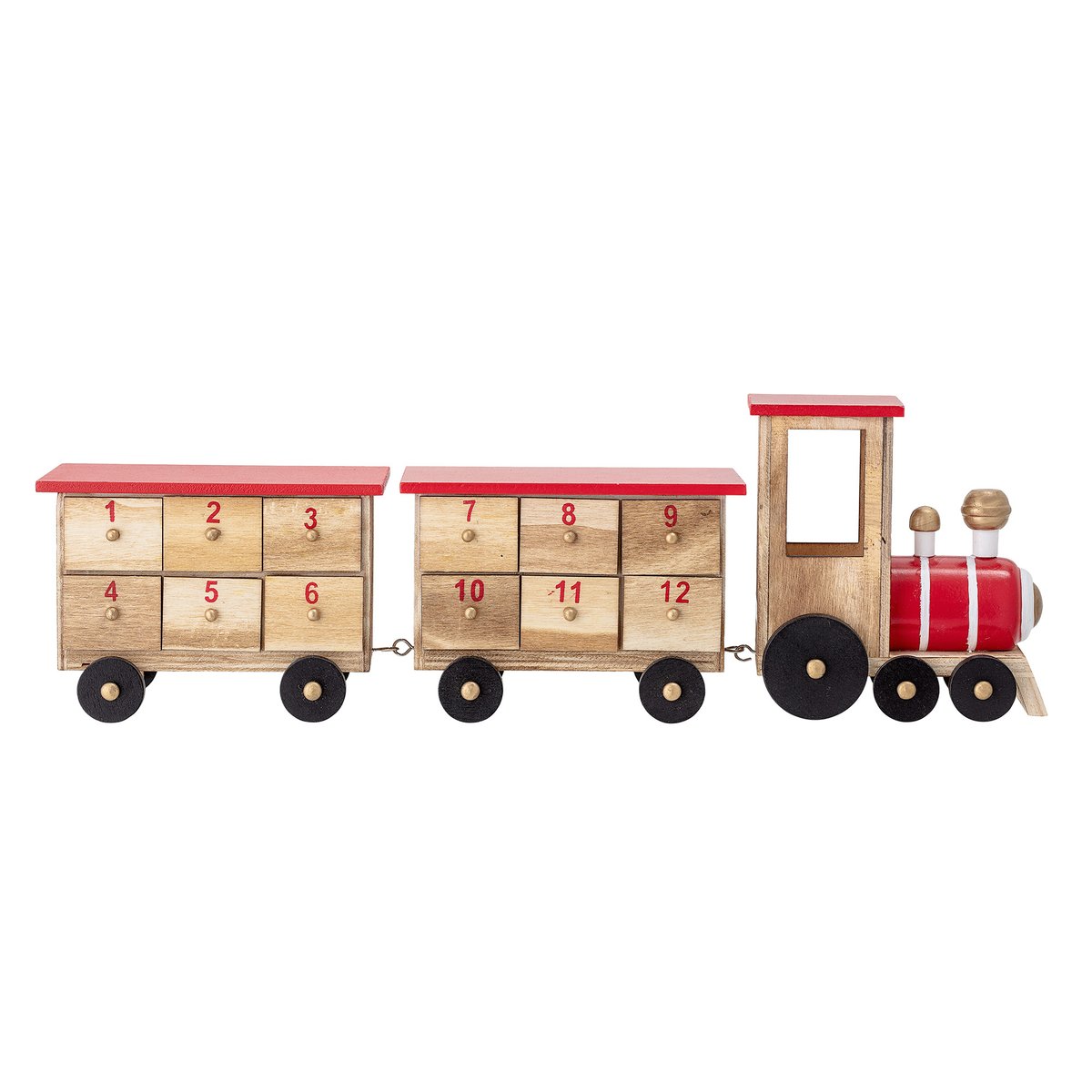 Bloomingville Calendrier de l'Avent Paulownia train Multi