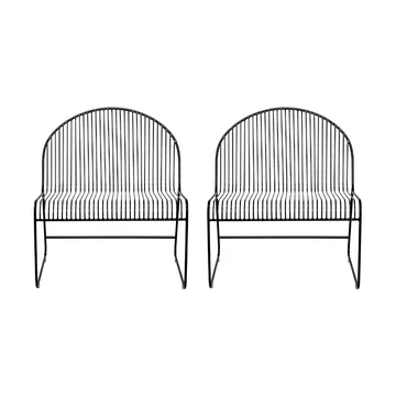 Chaise lounge Friend Lot de 2 Noir - Bloomingville