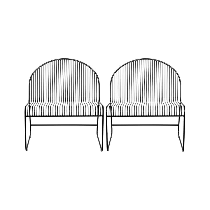 Chaise lounge Friend Lot de 2 - Noir - Bloomingville