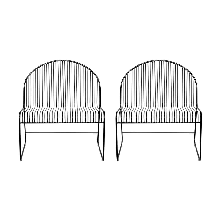 Chaise lounge Friend Lot de 2 Noir Bloomingville