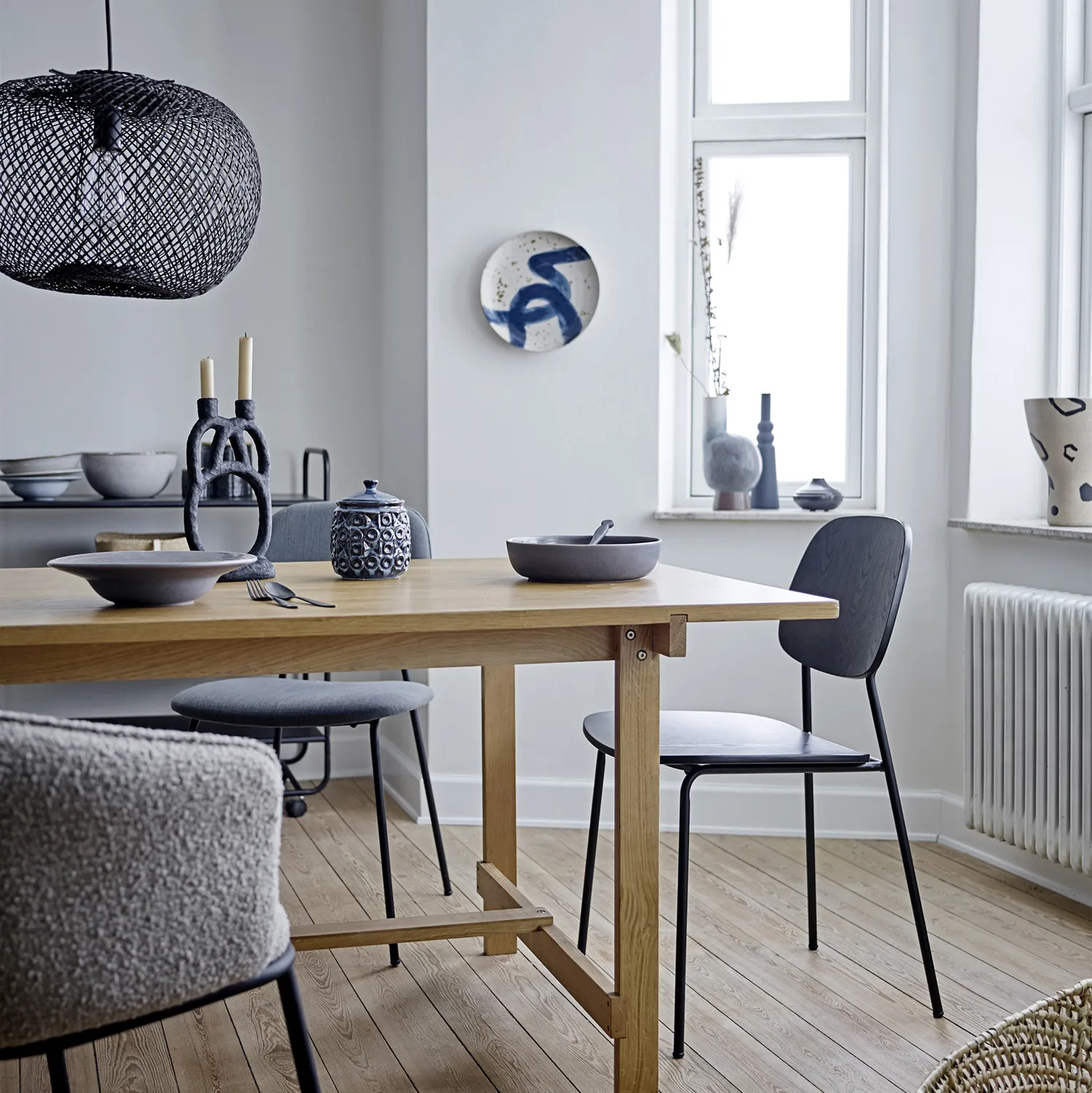 Chaise Monza, Noir Bloomingville