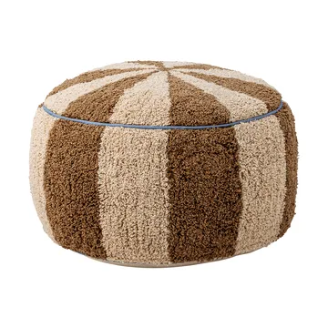 Charoline pouf Ø44 cm - Brun-blanc-bleu - Bloomingville