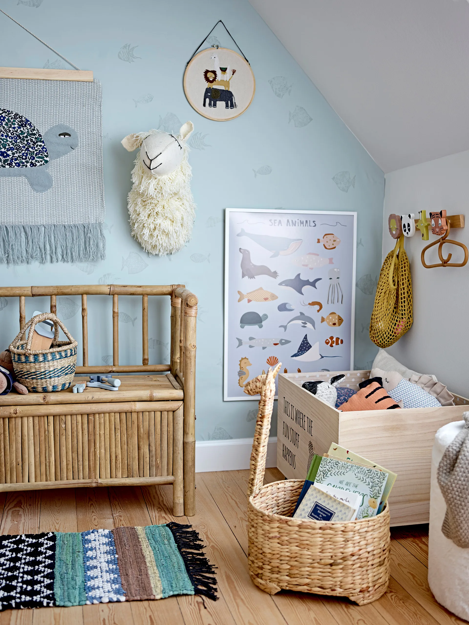 Cintre en rotin Aranya 17x30cm, Nature Bloomingville