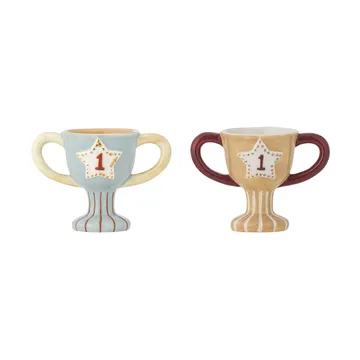 Coquetier Trophy, lot de 2 - Bleu - Bloomingville