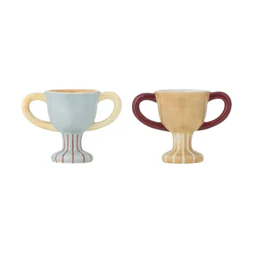 Coquetier Trophy, lot de 2 - Bleu - Bloomingville
