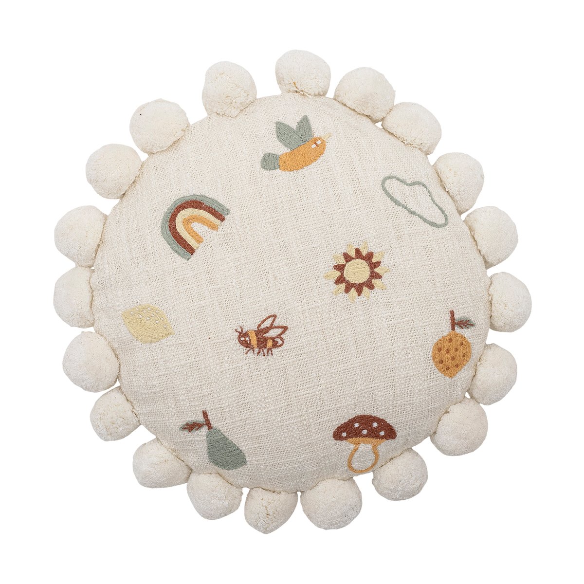 Bloomingville Coussin Agnes 40 cm Nature | Design Scandinave | Coussins | Blanc