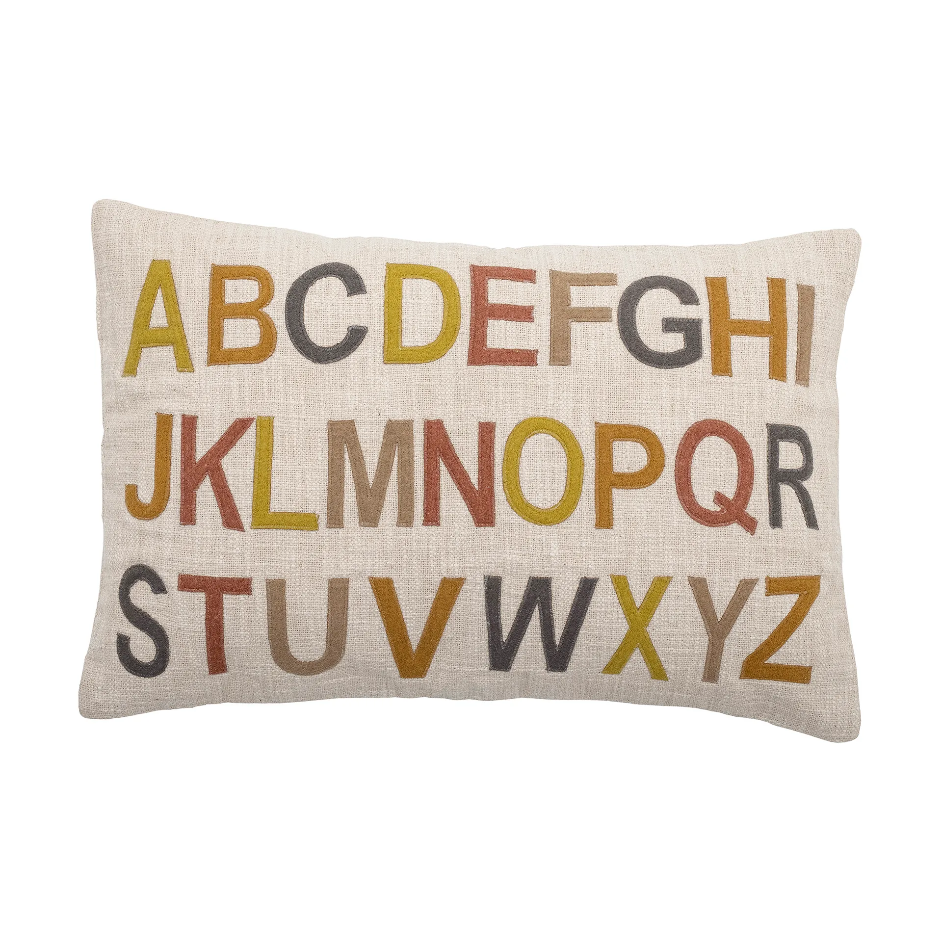 Coussin alphabet Lexi 40x60 cm, Nature-multi Bloomingville
