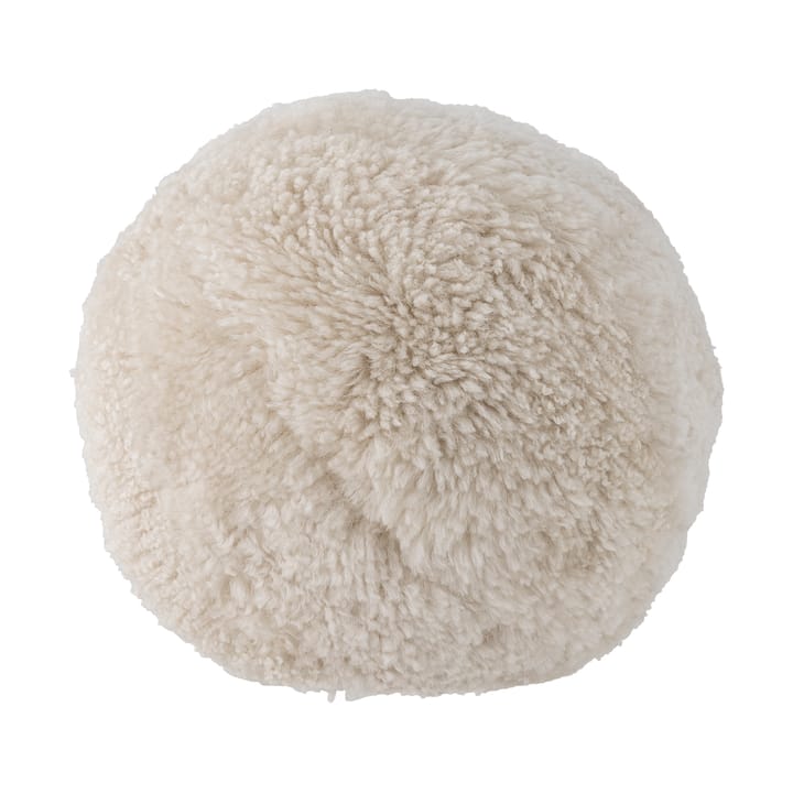 Coussin Betsy en laine de mouton Ø30 cm, Blanc Bloomingville