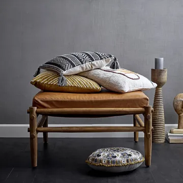 Coussin broderies Bloomingville 45x45 cm - Nature - Bloomingville