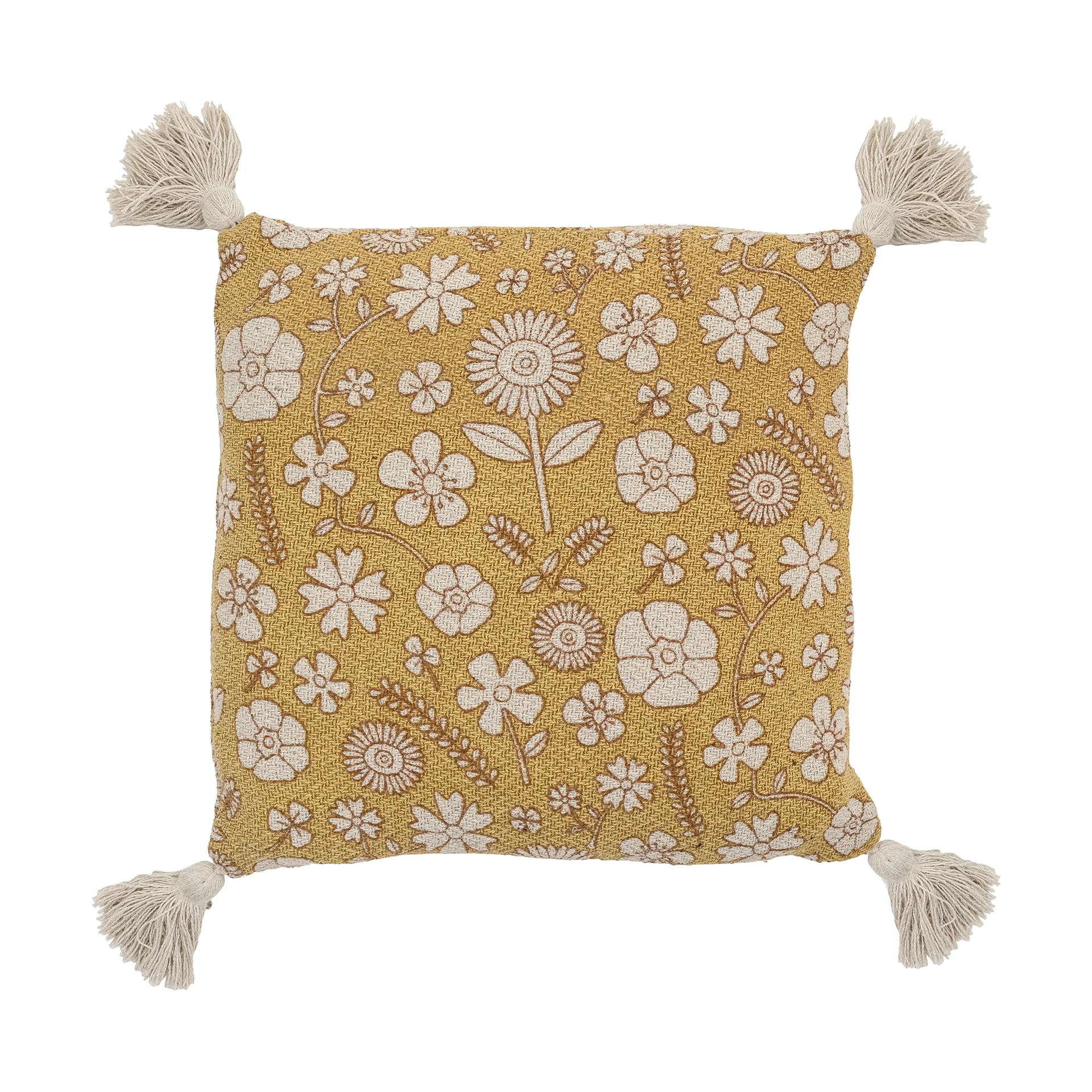 Coussin Camille 40x40 cm, Jaune Bloomingville