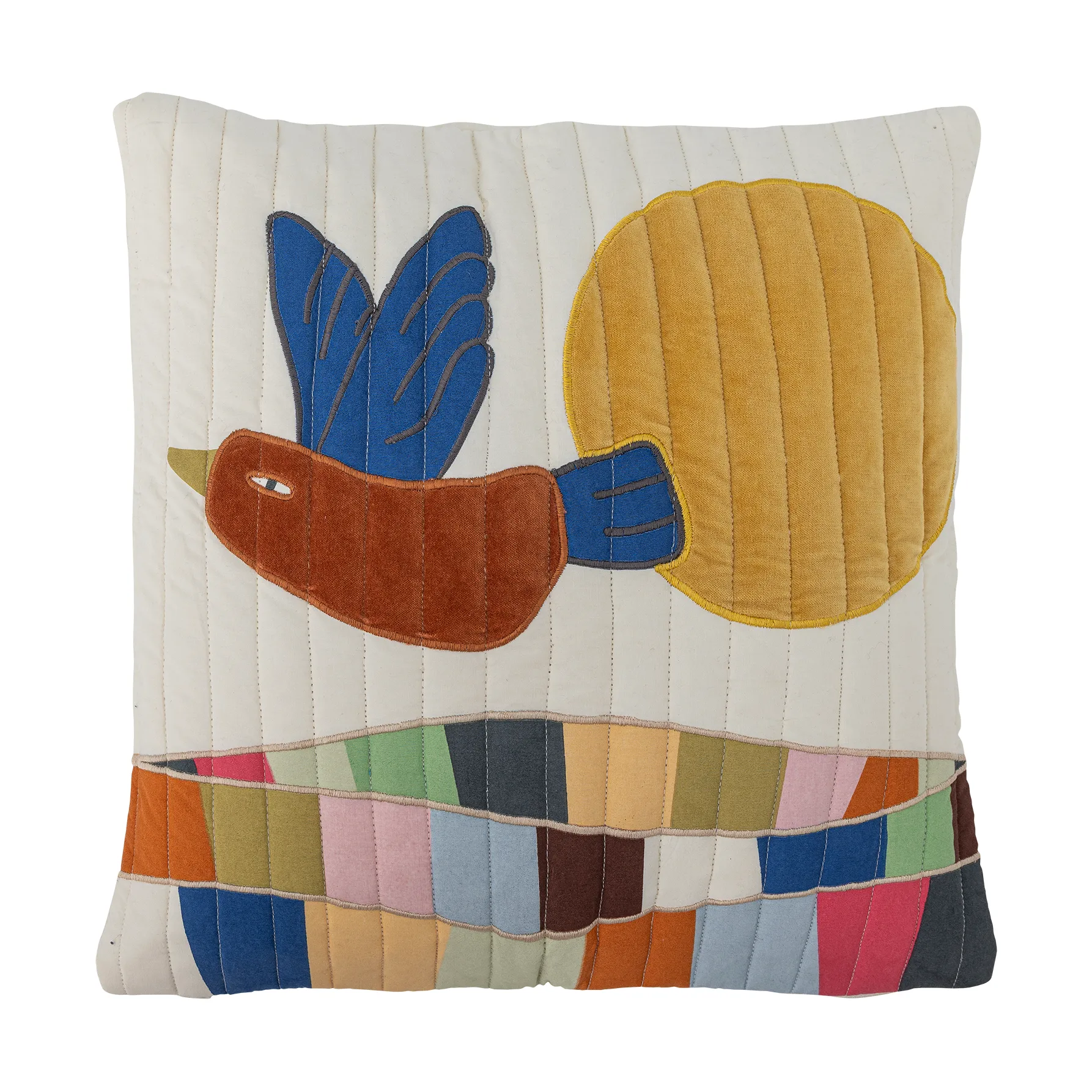 Coussin Colorine en coton 45x45 cm, Naturel Bloomingville