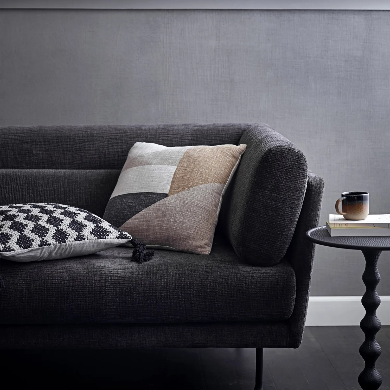 Coussin design graphique Bloomingville 45x45 cm, Nature Bloomingville