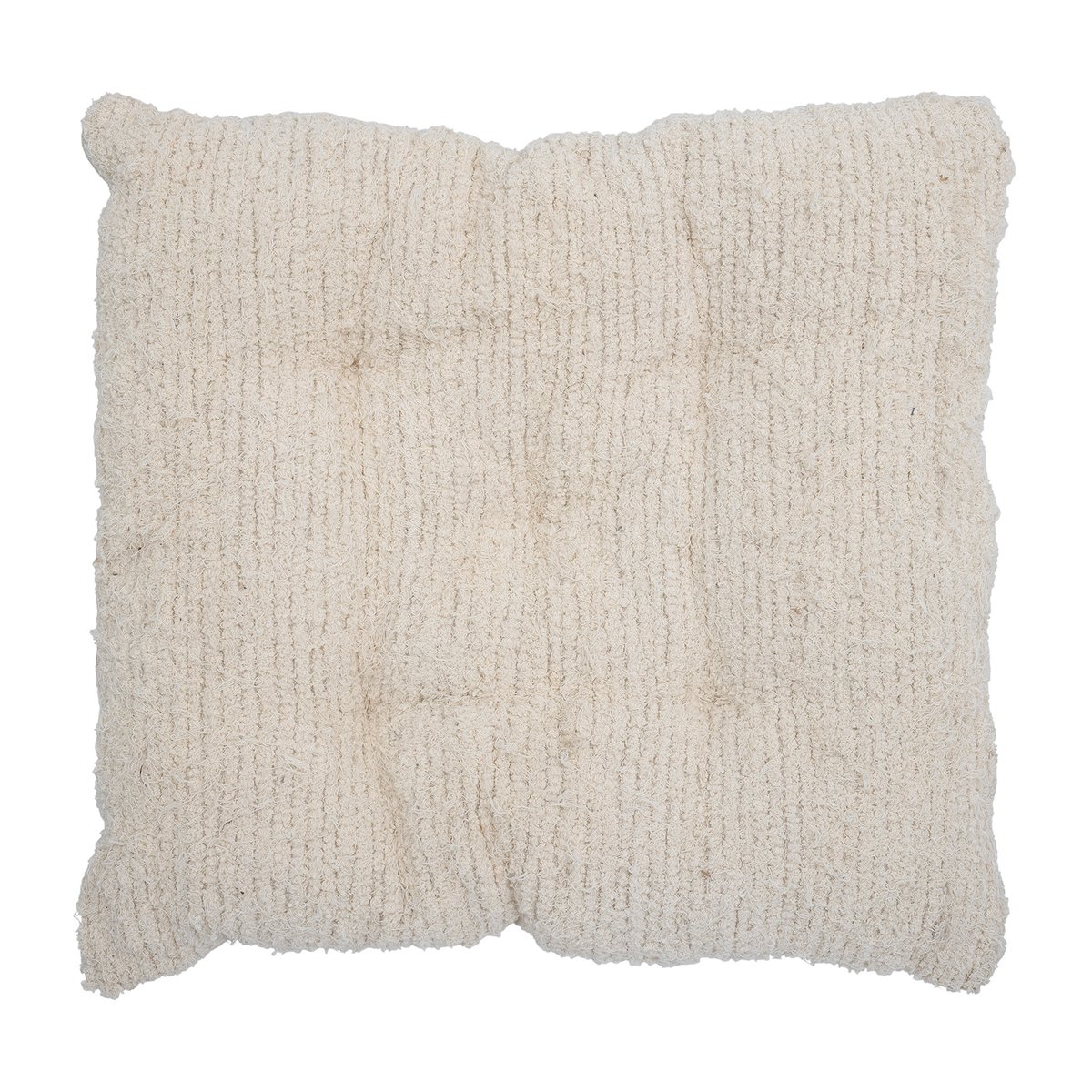 Bloomingville Coussin Fatuma 60x60 cm Naturel | Design Scandinave | Coussins | Blanc