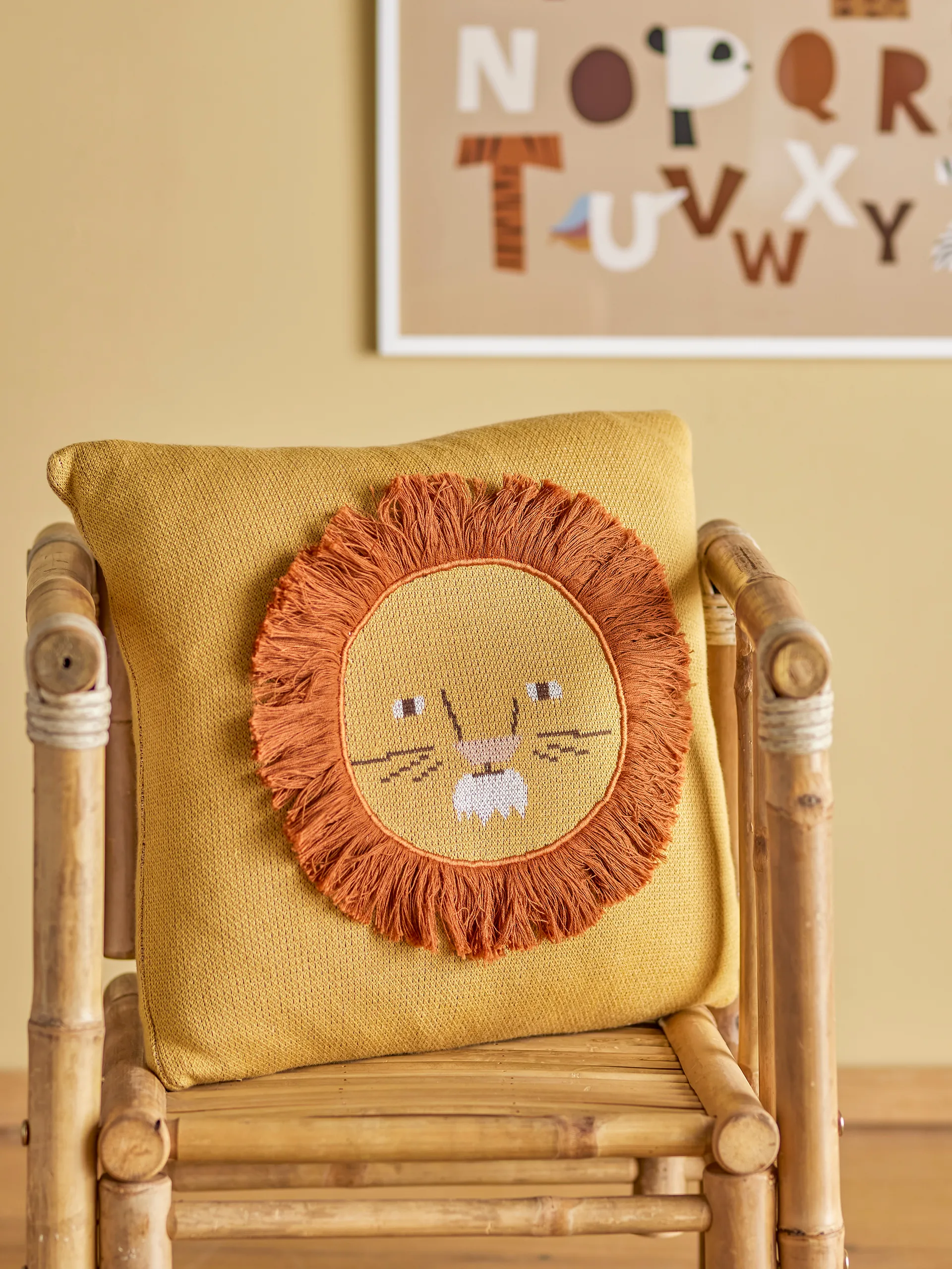 Coussin Harrison 40x40 cm, Yellow lion Bloomingville