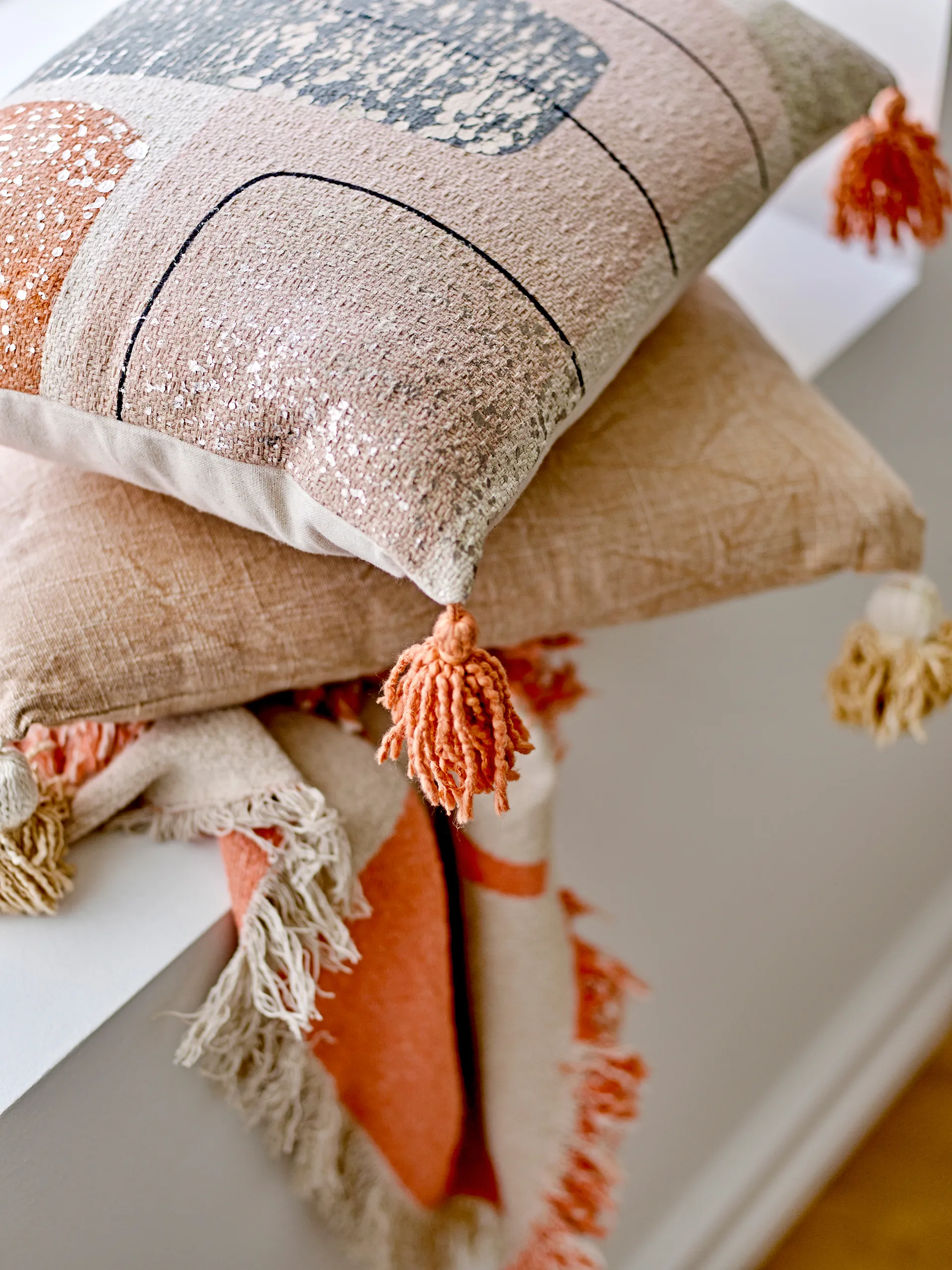 Coussin Lanzo 35x50 cm, Orange Bloomingville