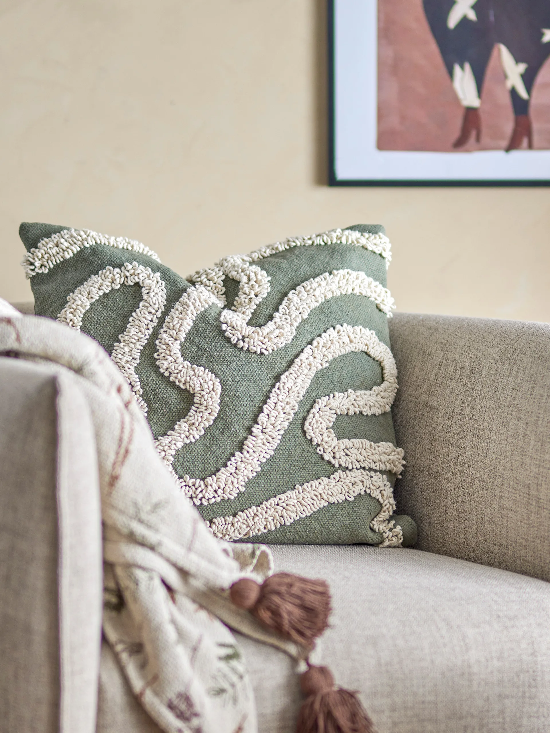 Coussin Mirfield 45x45 cm, Green Bloomingville