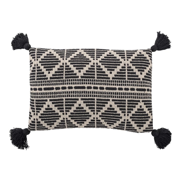 Coussin noirs à franges Bloomingville 40x60 cm - Noir - Bloomingville